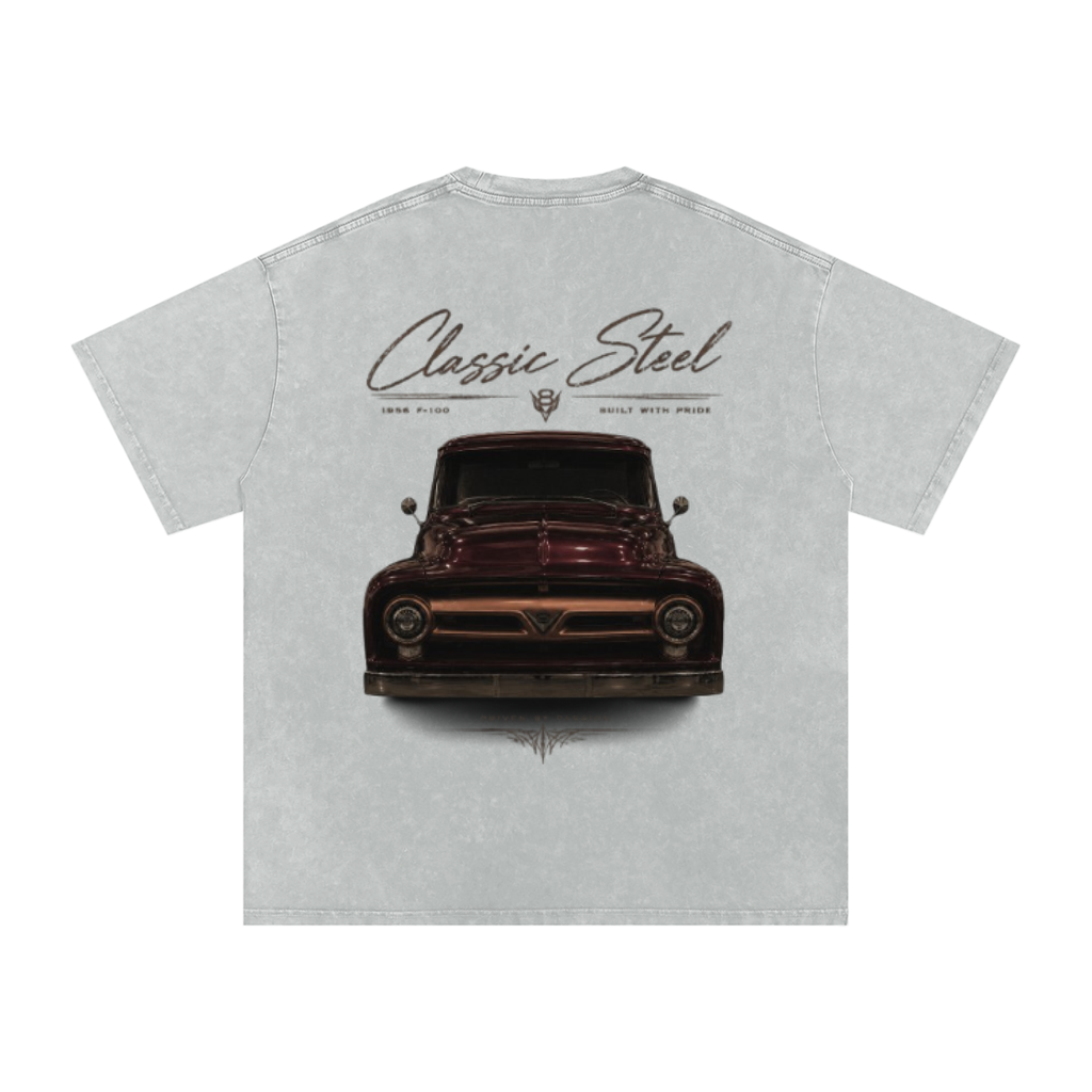 Snow Washed Oversized Cotton T-Shirt