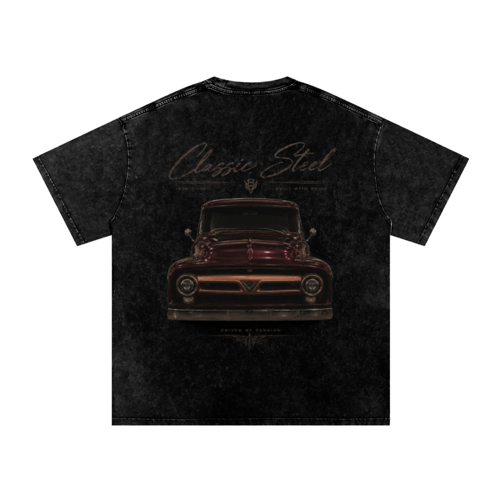 Snow Washed Oversized Cotton T-Shirt