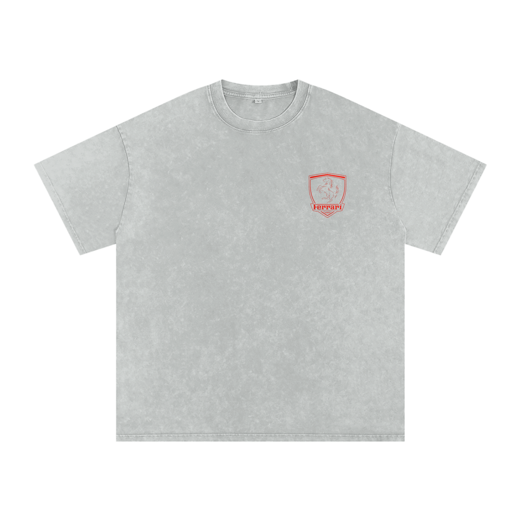 Snow Washed Oversized Cotton T-Shirt
