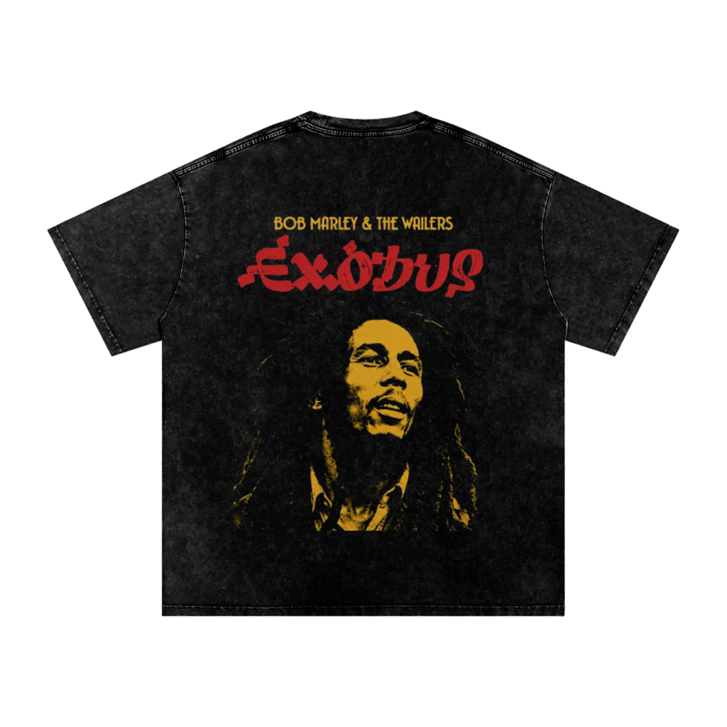 Snow Washed Oversized Cotton T-Shirt